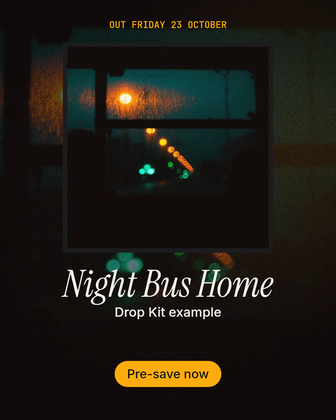 Pre-save image rendered for the example single